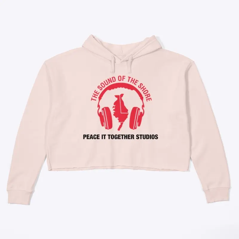 Sound of the shore womens crop hoodie